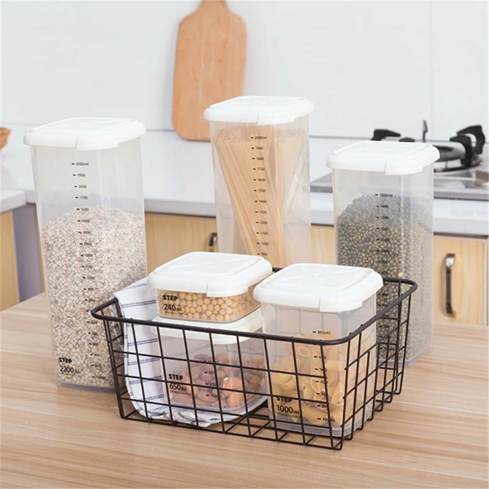 Plastic Storage Fresh Keeping Box Refrigerator Food Rice Beans Drain - Type B - Image 2