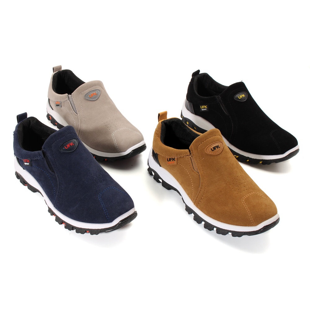 Lightweight Breathable Men Sneakers Refreshing Shock Absorption Outdoor Sports Running Shoes Casual Shoes - Black 40 Yard EU