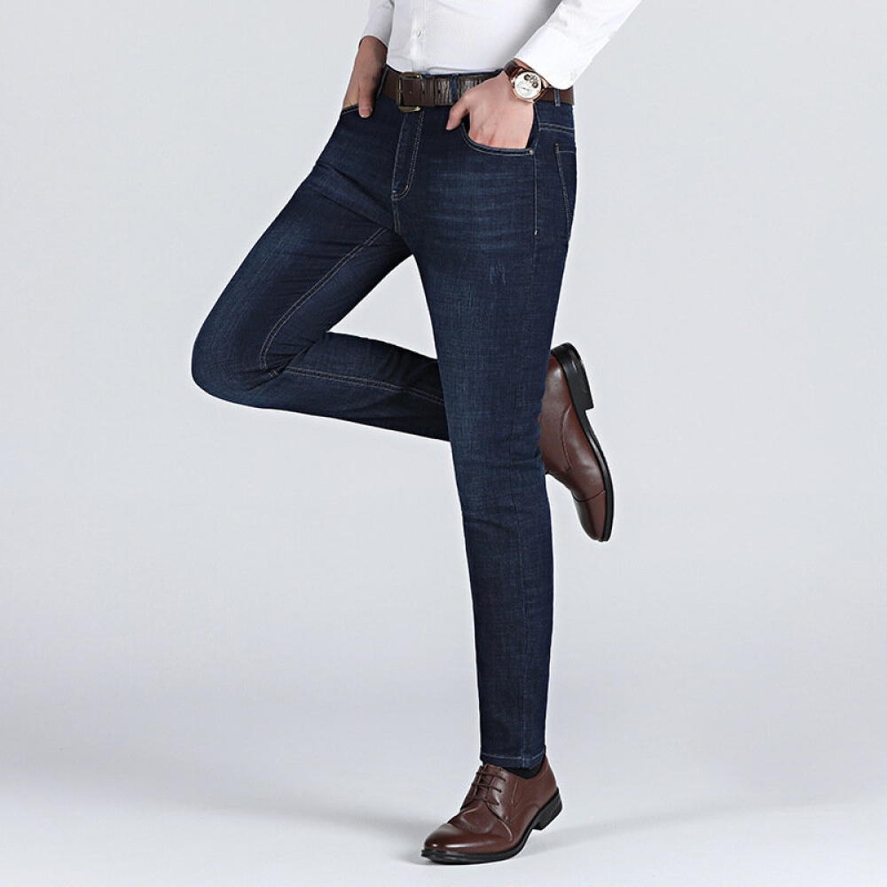 Business Jeans Men's Slim Straight Denim Pants - 30 5505 - Image 2