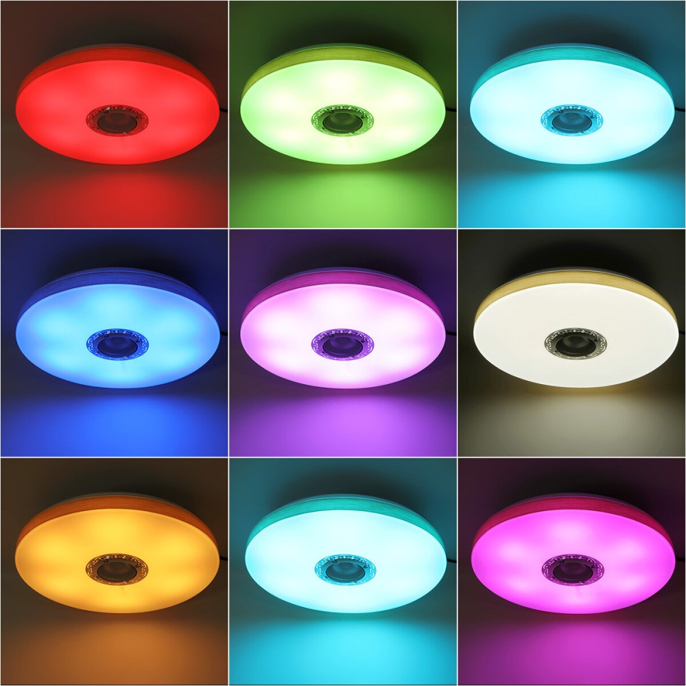 30W 38cm Modern Dimmable LED Ceiling Lamp RGBW WiFi Bluetooth Music Smart Ceiling Light 220VAPP+Remote Control - Image 2