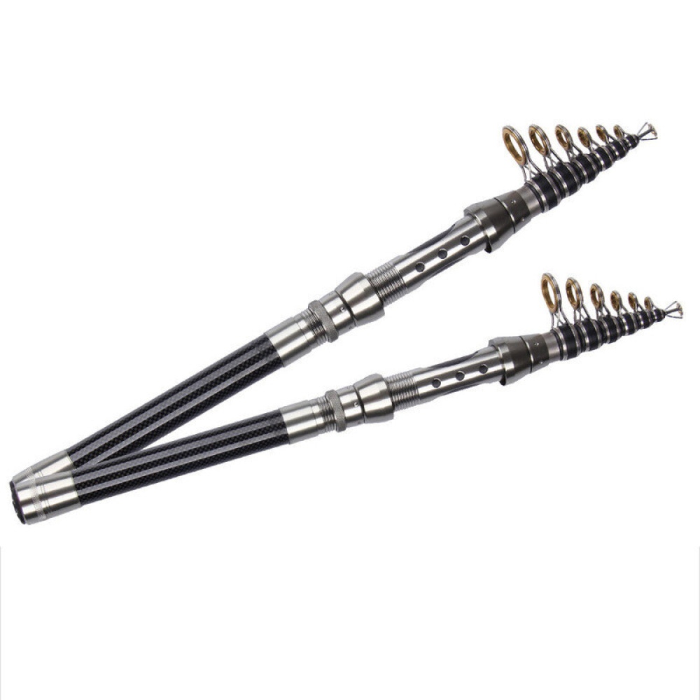 ZANLURE Fishing Rod Spinning Telescopic Rod Carbon Rod Short Tube Portable Outdoor Fishing Tools - 1.8 - Image 2