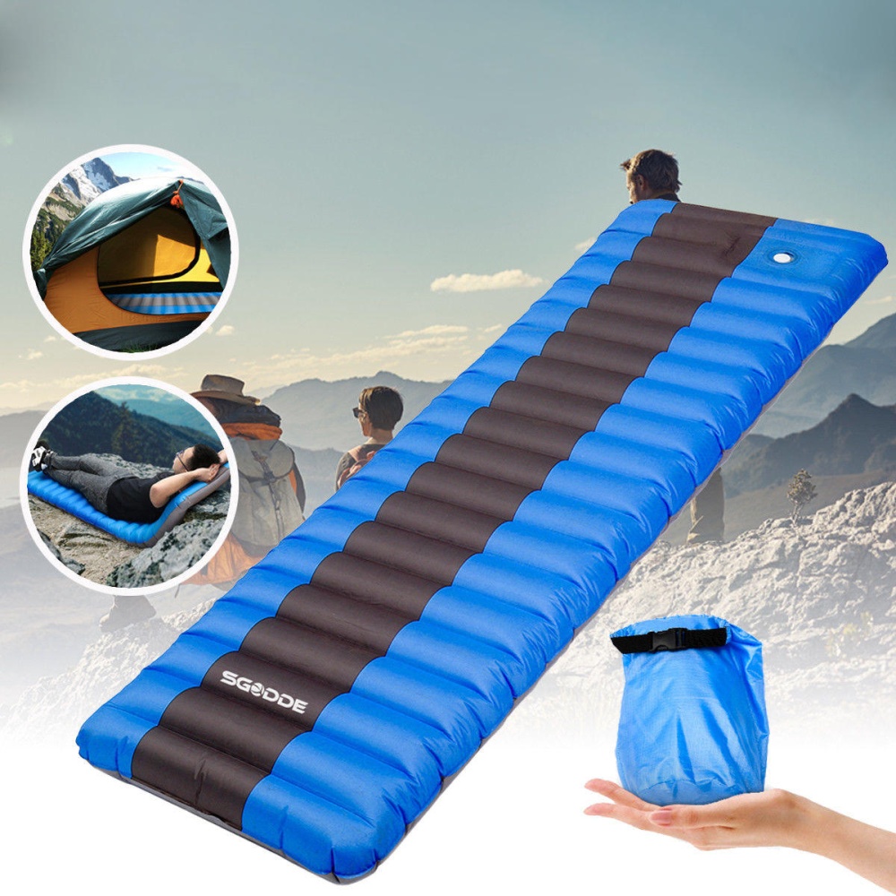 Elastic Sponge Outdoor Camping Inflatable Sleeping Pad Ultralight Air Mat Mattresses Hiking Inflatable Cushion - Image 2