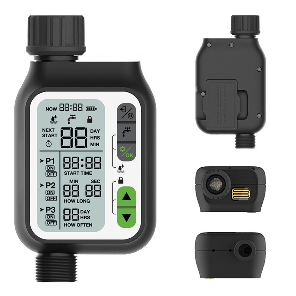 EU Standrad 2020 New LCD Screen Electronic Automatic Sprinkler Controller Rain Sensor Child Lock Separate Programs Waterproof Irrigation Timer Outdoo