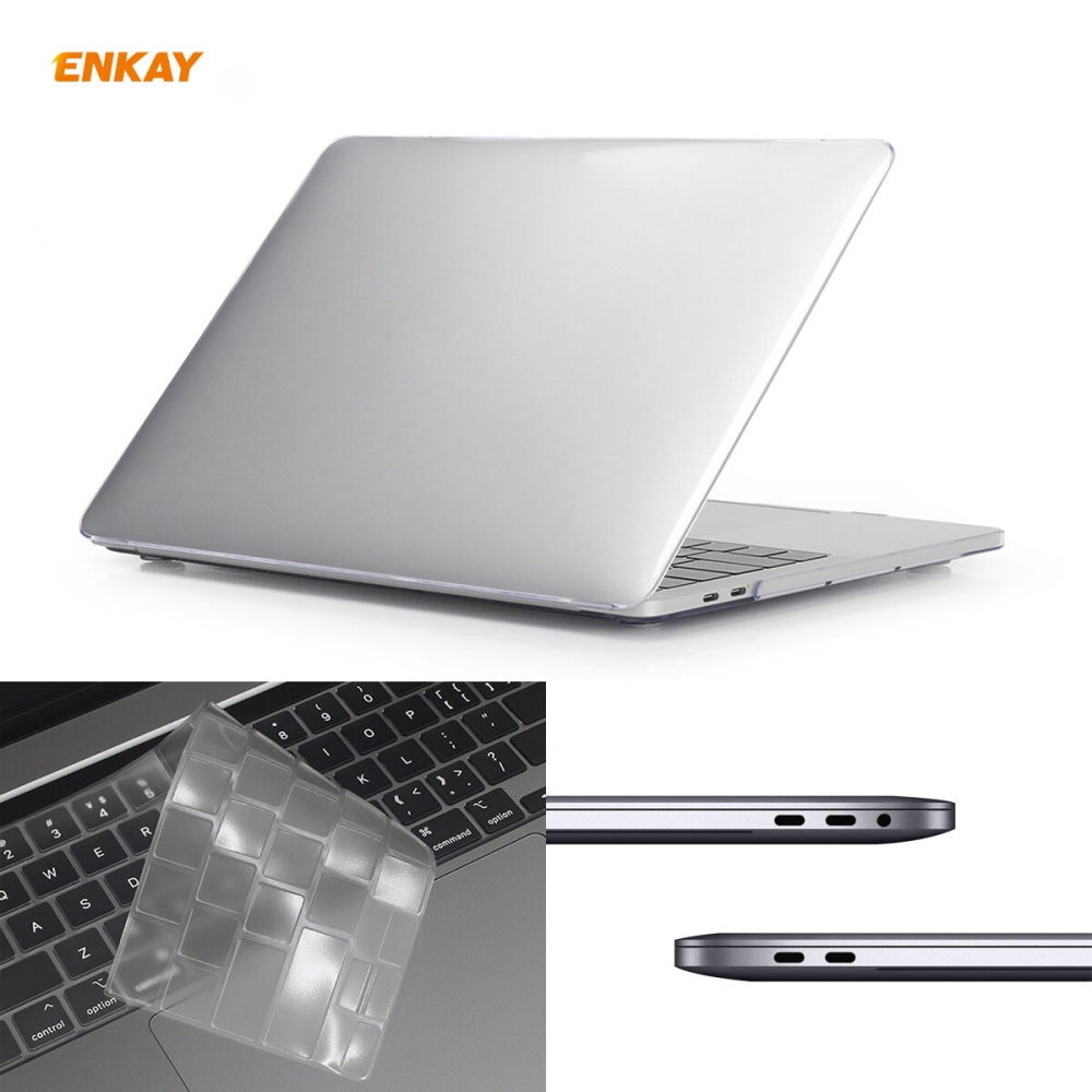 Enkay 3-In-1 Ultra-Thin TPU Keyboard Protective Film + Full Body Matte Case Cover + Dustproof Plug for MacBook Pro 13 inch EU Version A2289 / A2251 A