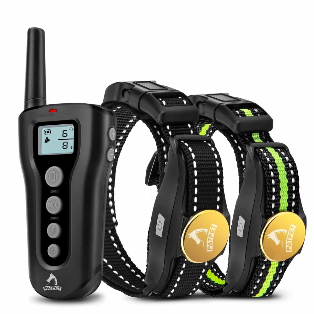 PATPET 320 Dog Training Collar with Remote Rechargeable Waterproof Shock Collar for 1/2 Dogs 3 Training Modes Beep Vibration and Shock Up to 1000Ft R - Image 2