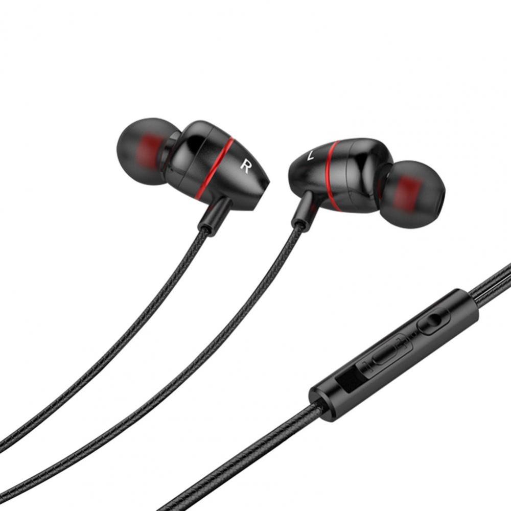 Music Headphones K3 Universal 3.5mm Jack Hifi Heavy Bass Noise Reduction In-ear Earbuds Black