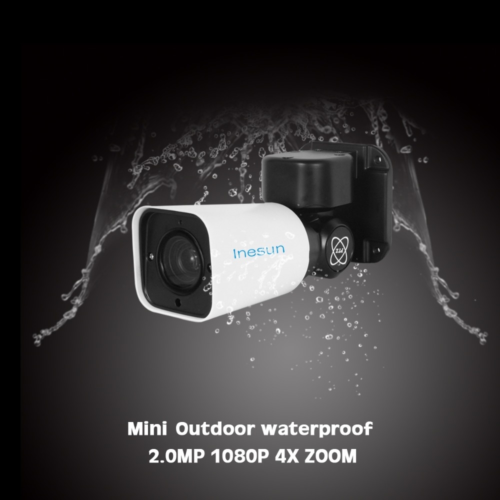 HD Mini PTZ IP Camera Outdoor 4X Optical Zoom IR Night Vision Video Recorder white - Image 4