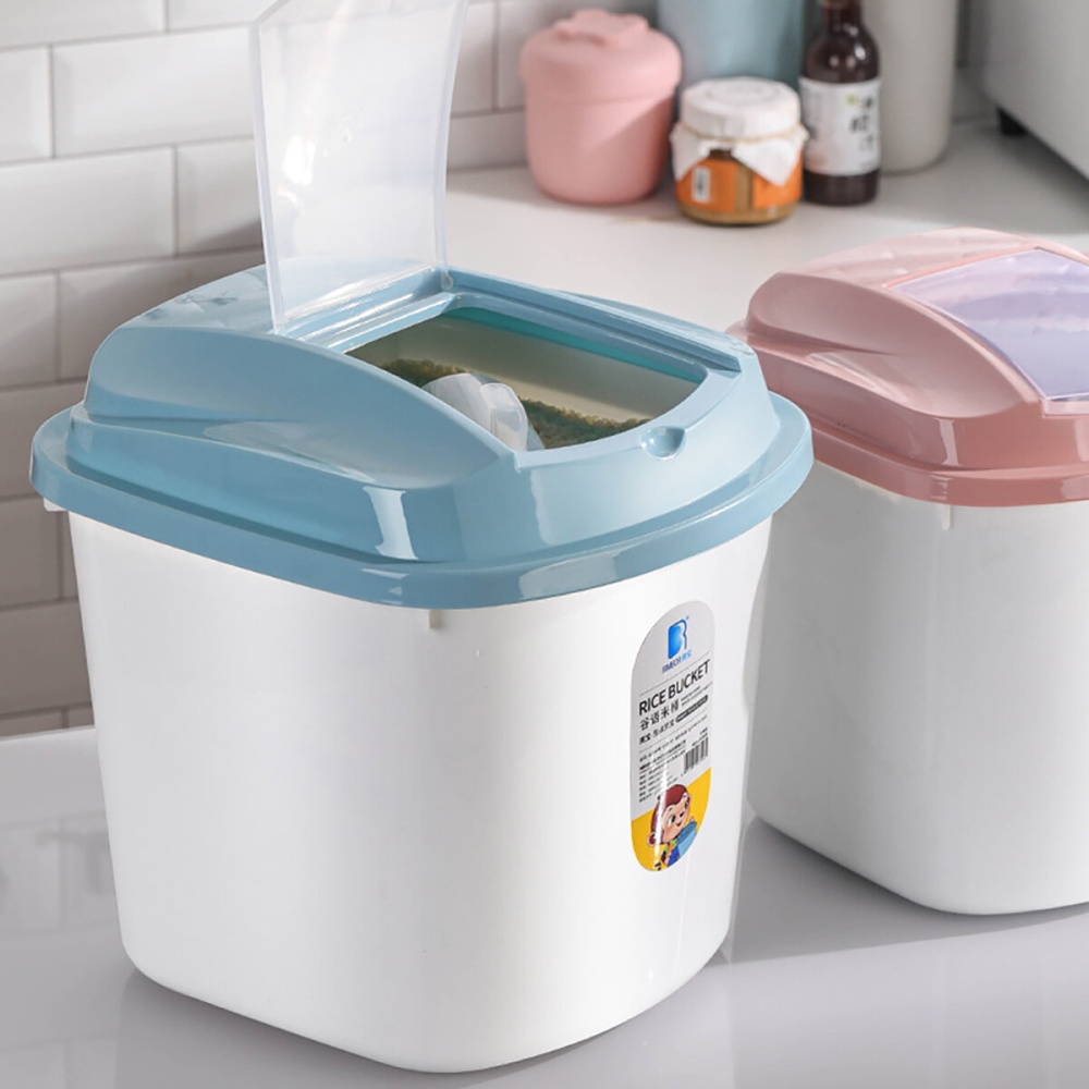 Airtight Pet Food Storage Container Rice Bucket Storage Container Box for Storing Rice Flour Dry Food Pet Food - Model 3 - Image 2