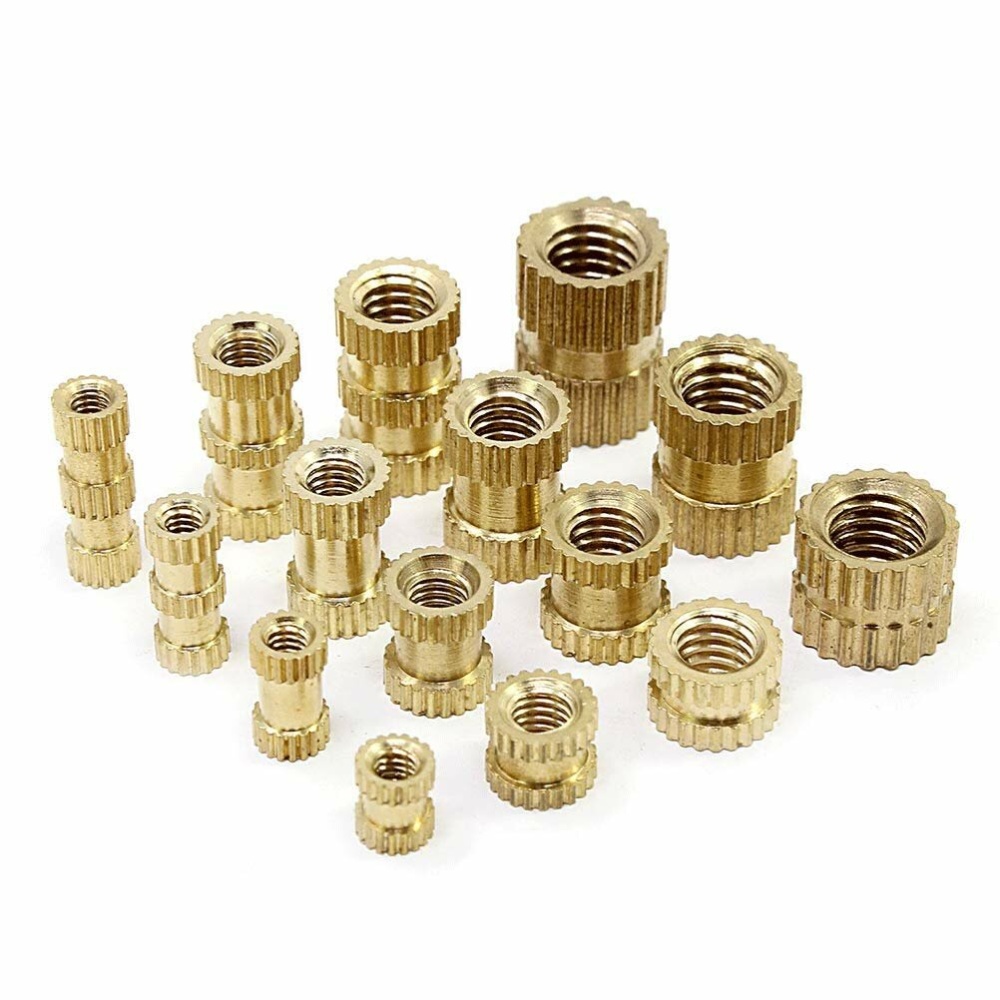 Suleve MXBN2 330Pcs M2 M3 M4 M5 Metric Female Thread Brass Knurled Nut Threaded Insert Embedment Nuts Assortment Kit - Image 2