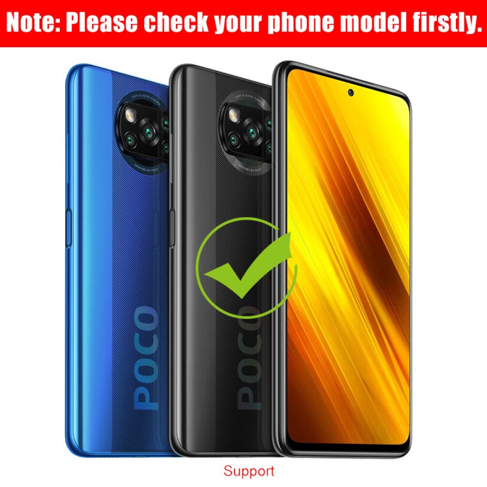 for POCO X3 PRO / POCO X3 NFC Case Foldable Flip Plating Mirror Window View Shockproof Full Cover Protective Case Non-original - Phone Lanyard - Image 2