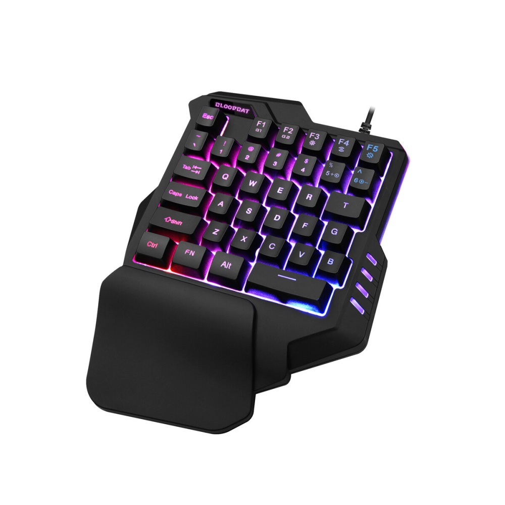 BLOODBAT G92 One-Handed Keyboard Colorful RGB Game Mechanical Keyboard Eat Chicken Throne Mobile Game Computer Keyboard - Three Colorful - Image 2