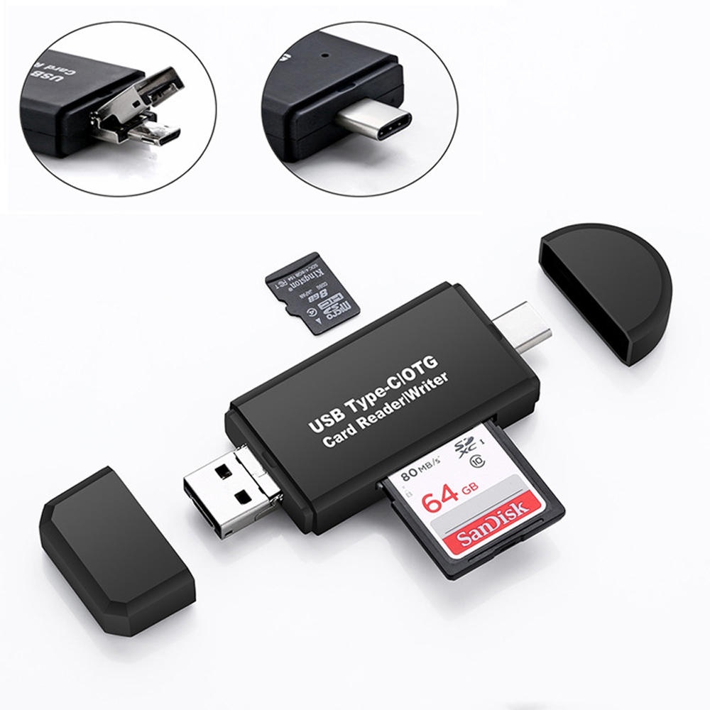 Flash Drive High-speed USB 3.0 Micro Type C TF SD Memory Card Reader For Huawei P30 S10+ Note10 Tablet Laptop PC - Type 3 - Image 2