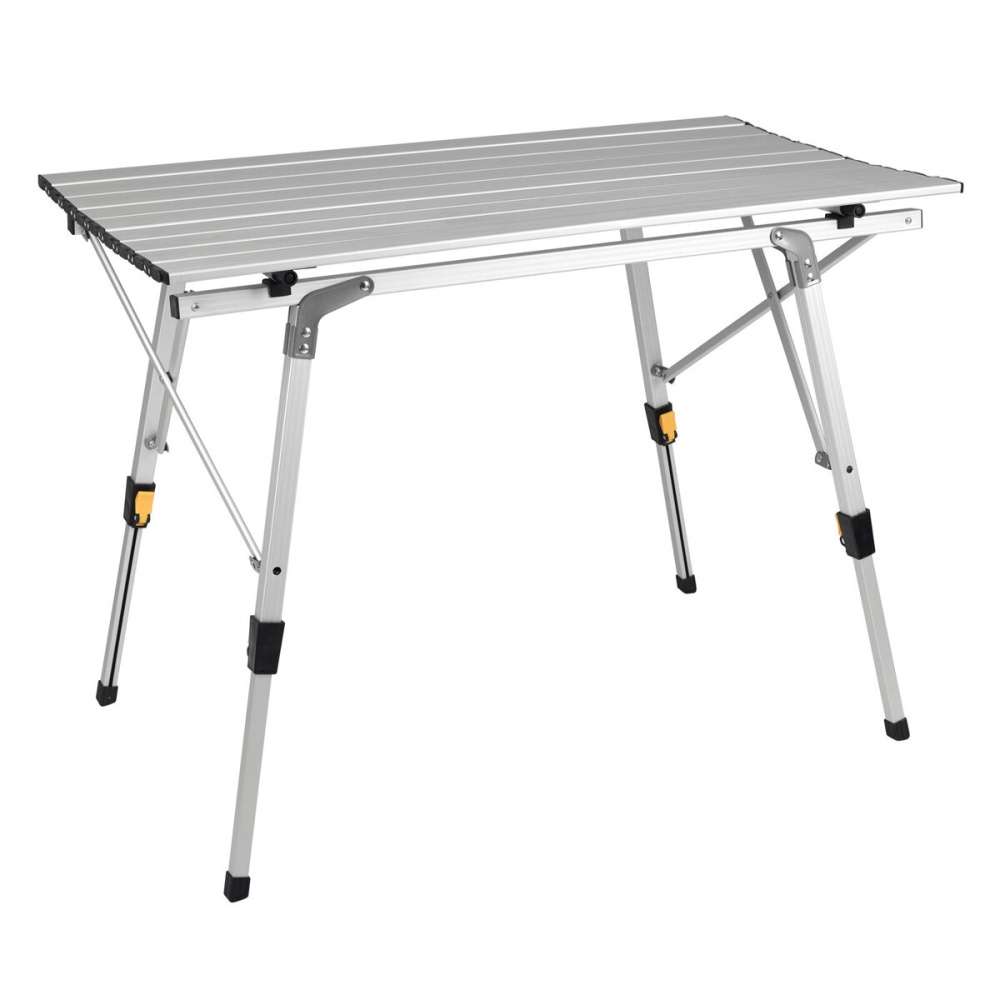 Folding Aluminum Table 90cm/120cm Mobile Retractable Lift Table Portable Outdoor Leisure Table for Camping Barbecue - 90cm