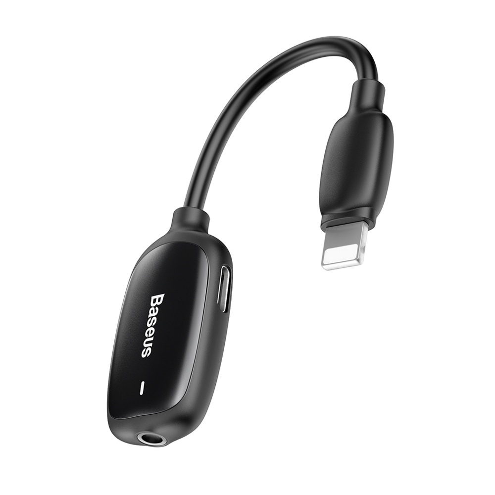 Baseus CALL51 Adapter Converter - 3.5 Female 3-in-1, 8 Pins To Double Black