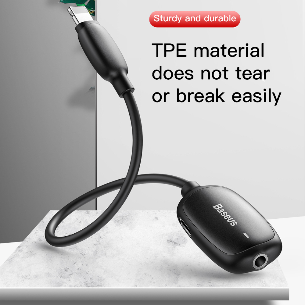 Baseus CALL51 Adapter Converter - 3.5 Female 3-in-1, 8 Pins To Double Black - Image 2