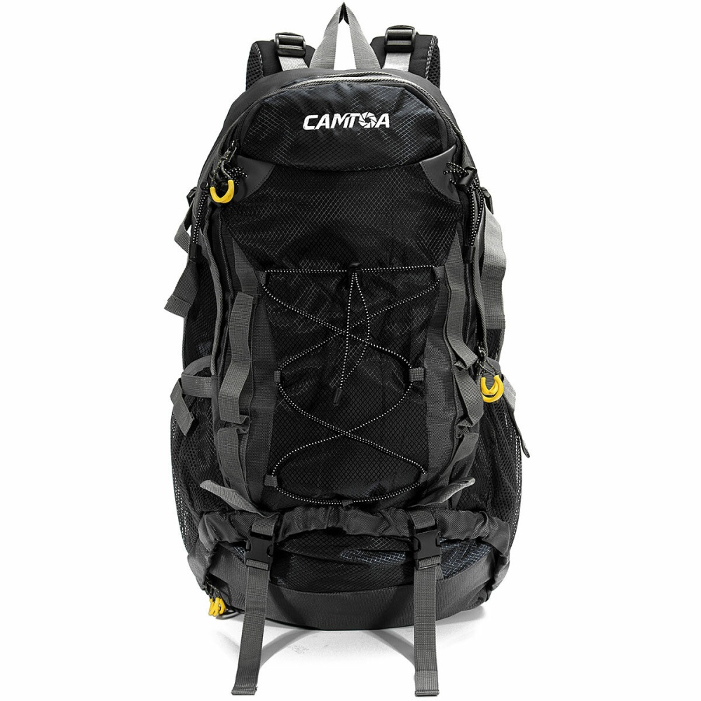 CAMTOA 40L Backpack Waterproof Large Capacity Outdoor Mountaineering Camping Travel Hiking Bag Shoulder Bag - Black - Image 2