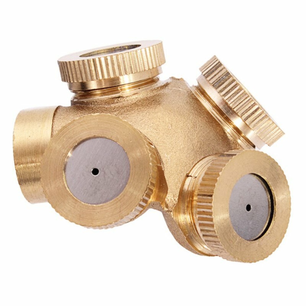 Honana HG-GW 1/4 Inch 4 Hole Brass Spray Nozzle Garden Sprinklers Irrigation Fitting