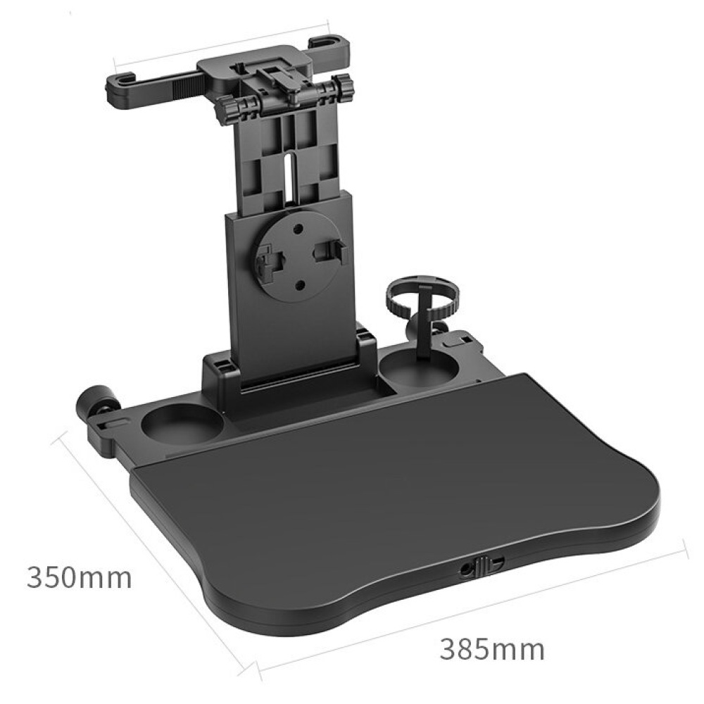 A08 Multifunctional Car Backseat Organizer Working Lunch Coffee Goods Seat Table Tray Macbook Desk Mount Stand - Black - Image 2