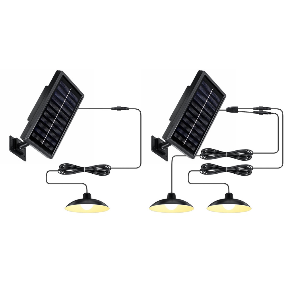 Solar Pendant Light with Remote Control IP65 Waterproof Three Brightness Super Bright LED Lighting Outdoor Camping Hunting Lights - Single Head - Image 2