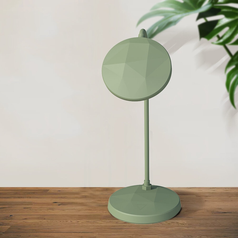 KuYou Diamond LED Lamp Battery Touch Flexible Neck Desk Table Eye-protect Study USB Home Bedside Night Reading Light - Sky Blue