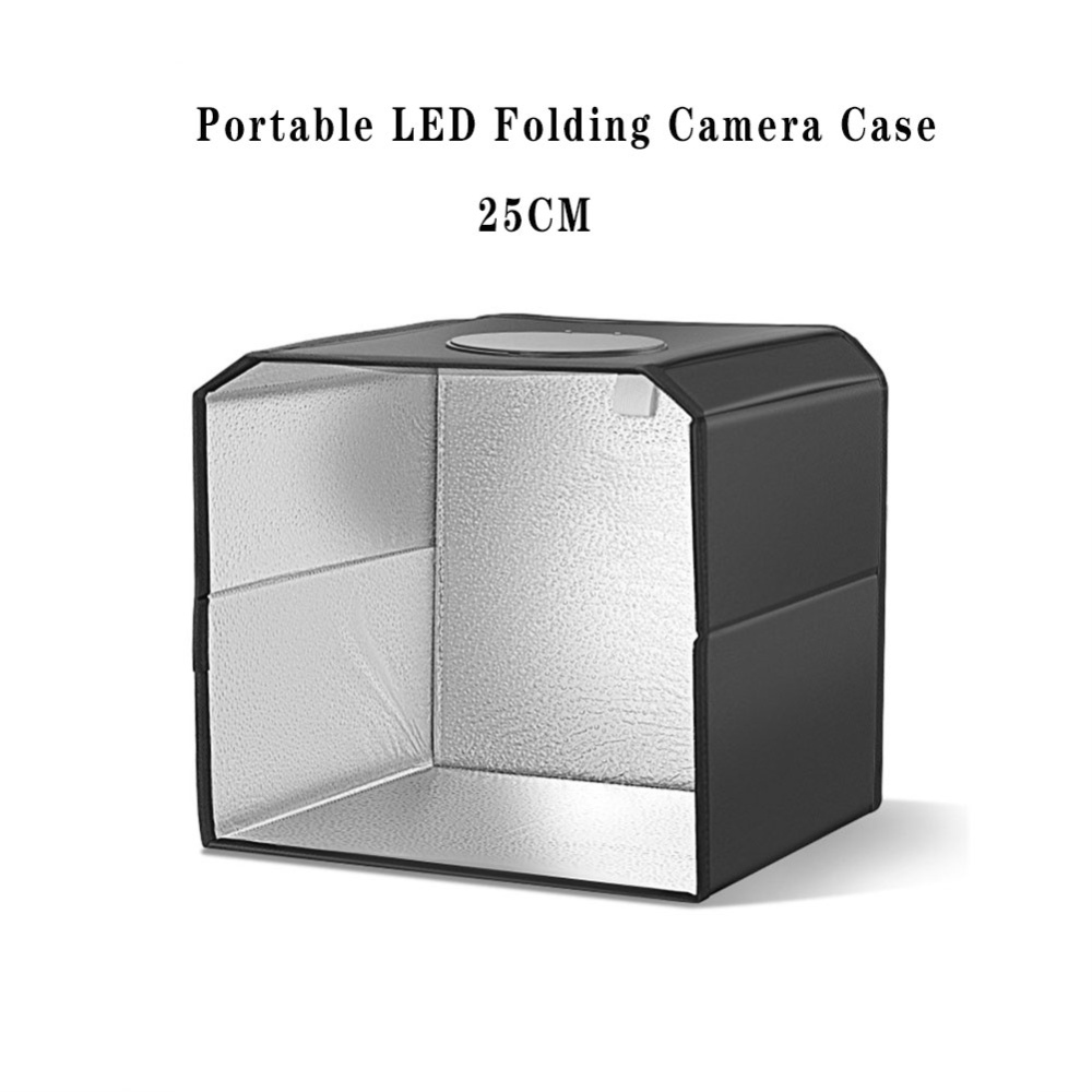 Led Studio Case Lightbox Folding Mini Photo Photography Lighting Shooting Tent Box For Artisans Artistsn 25CM - Image 4