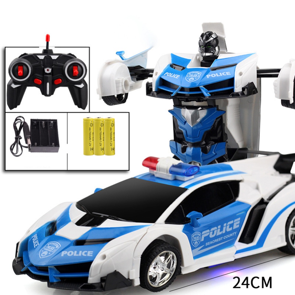 1:18 Remote Control Transforming Car Induction Robot RC Children Racing Model Charging - Image 2