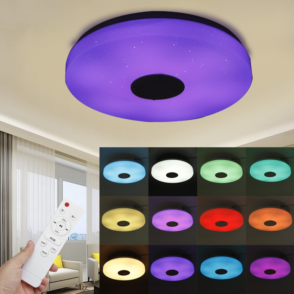 30cm 220V LED Ceiling Light RGB bluetooth Music Dimmable Lamp APP Remote Control Decoration Home - Image 2