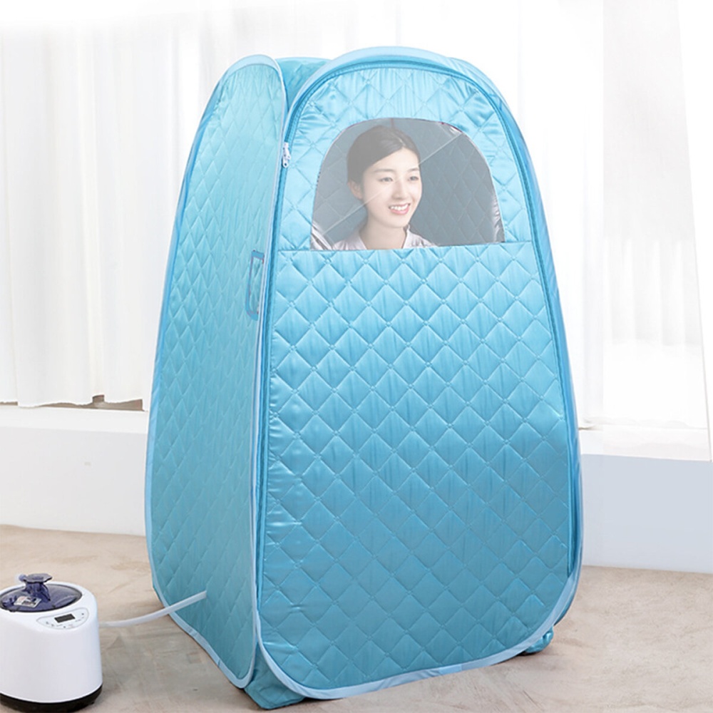 Sweat Box Slimming Sauna Household Single Steamer Adjustable Collapsible Room - Grey US Plug - Image 2