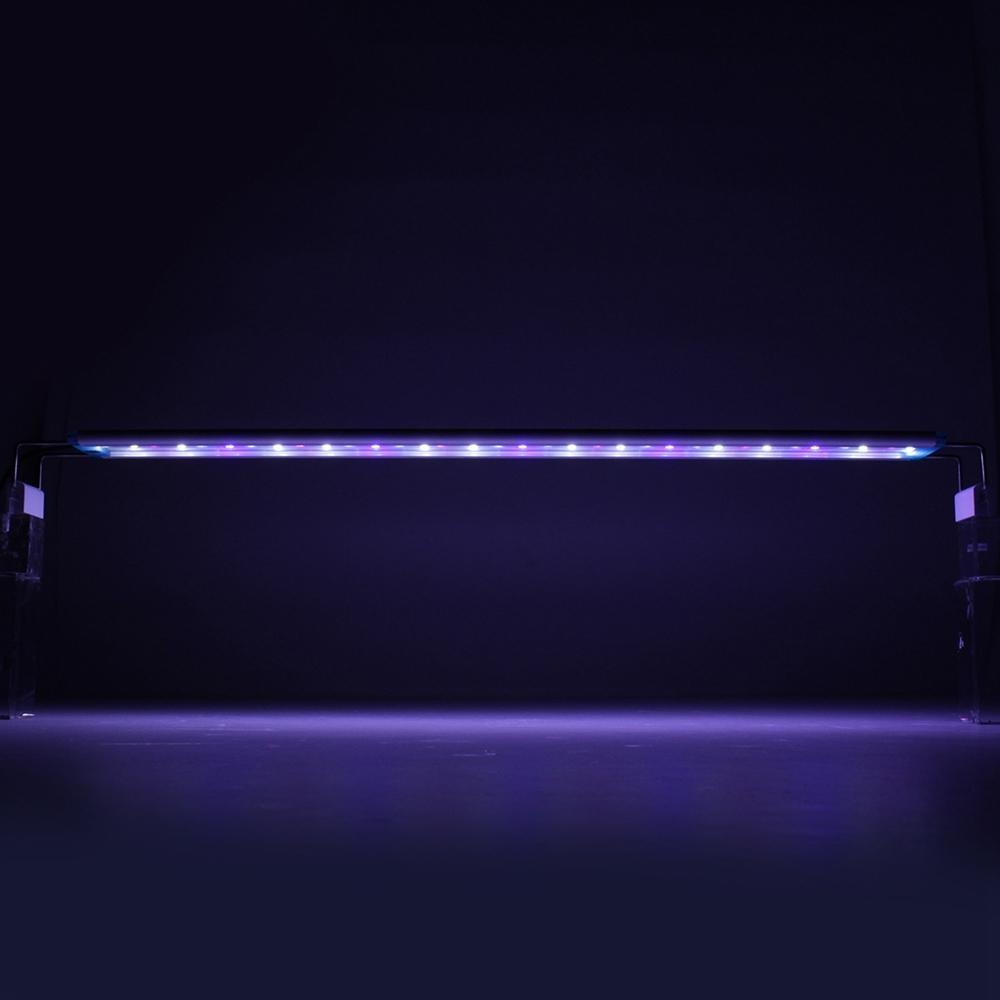 48.5CM Aluminum Adjustable LED Aquarium Light Fish Tank Panel Lamp Blue+White AC220V - Image 2