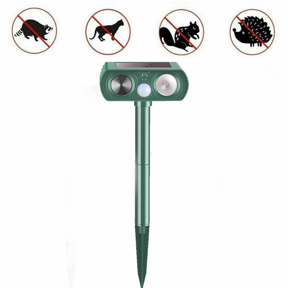 Animal Repeller Ultrasonic Solar Power Outdoor Pest Cat Mice Sensor Pir Portable - Image 3