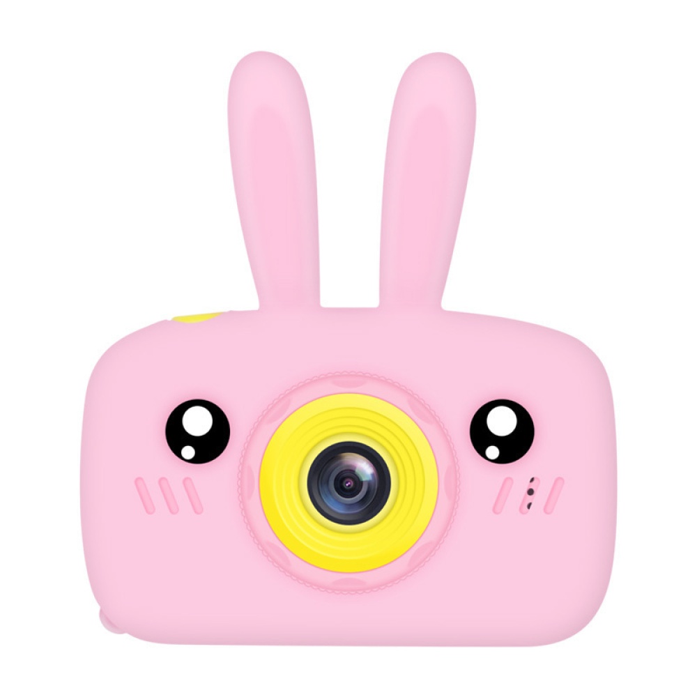 Children Digital Camera Portable Mini Cartoon Toy Rabbit Pattern Bunny pink