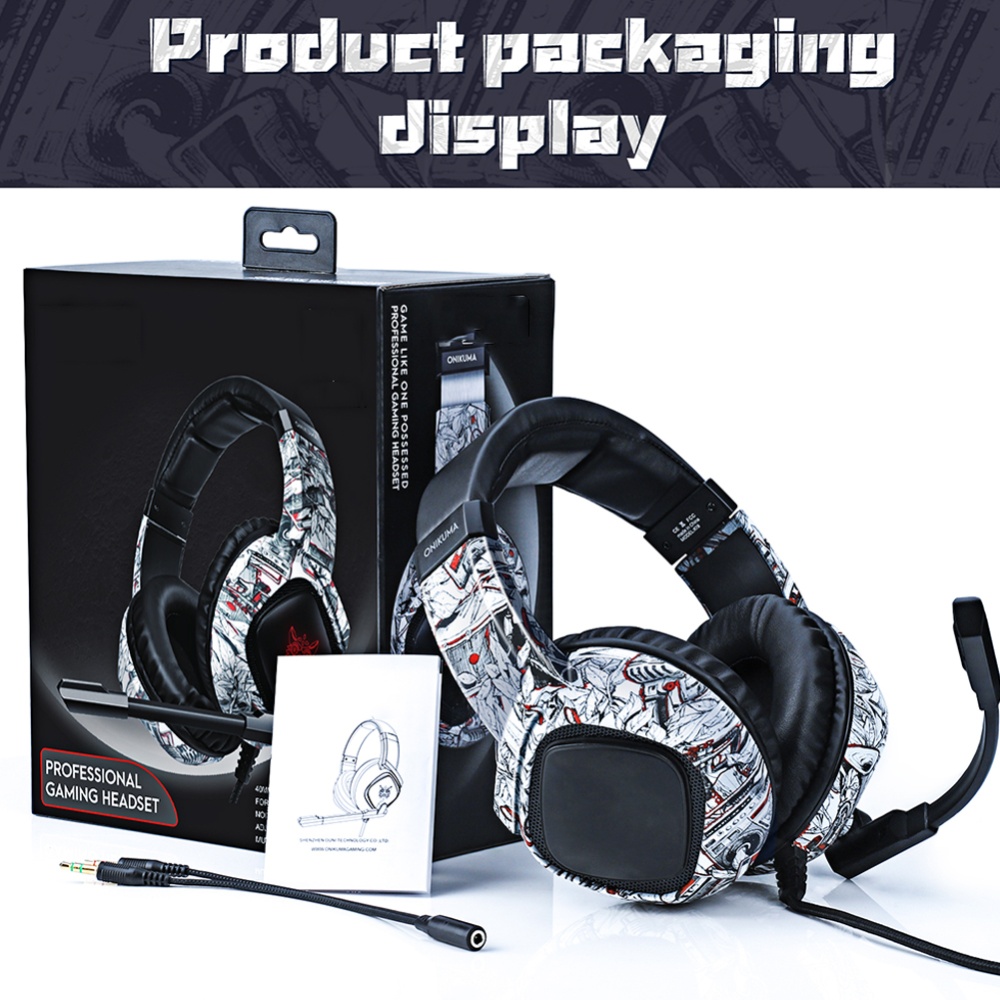 K19 Headset Game Rgb Mobile Computer Eating Chicken For Ps4 Camouflage gray - Image 3