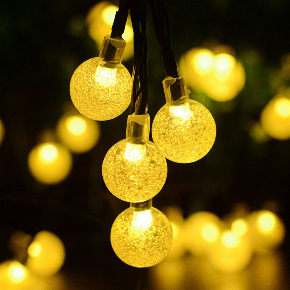 2.5cm Crystal Ball Lamps With Solar Energy Led For Outdoors Garden Of 5m Or 9.5m 20 50 lights (2.5CM) eight-mode solar - Image 2