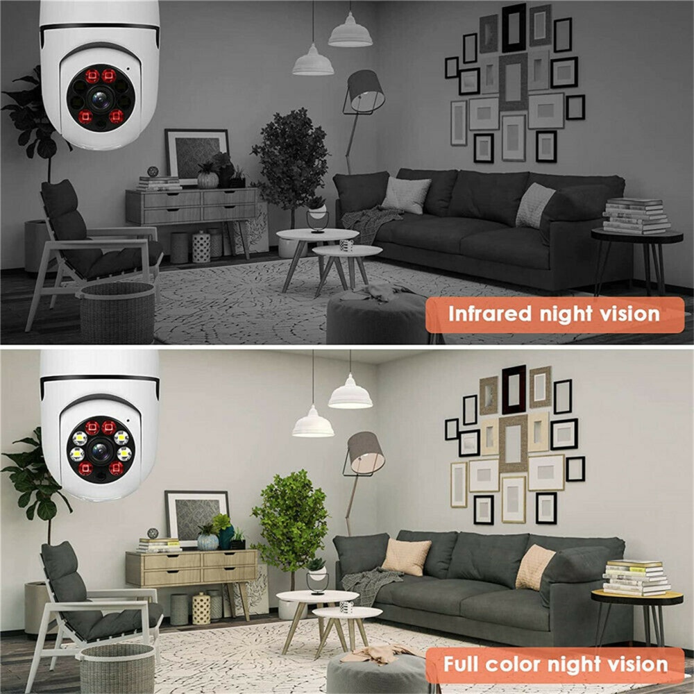 1080P IP E27 Light Bulb Camera 360 Degree Wi-fi Infrared Night Vision Smart - Image 4