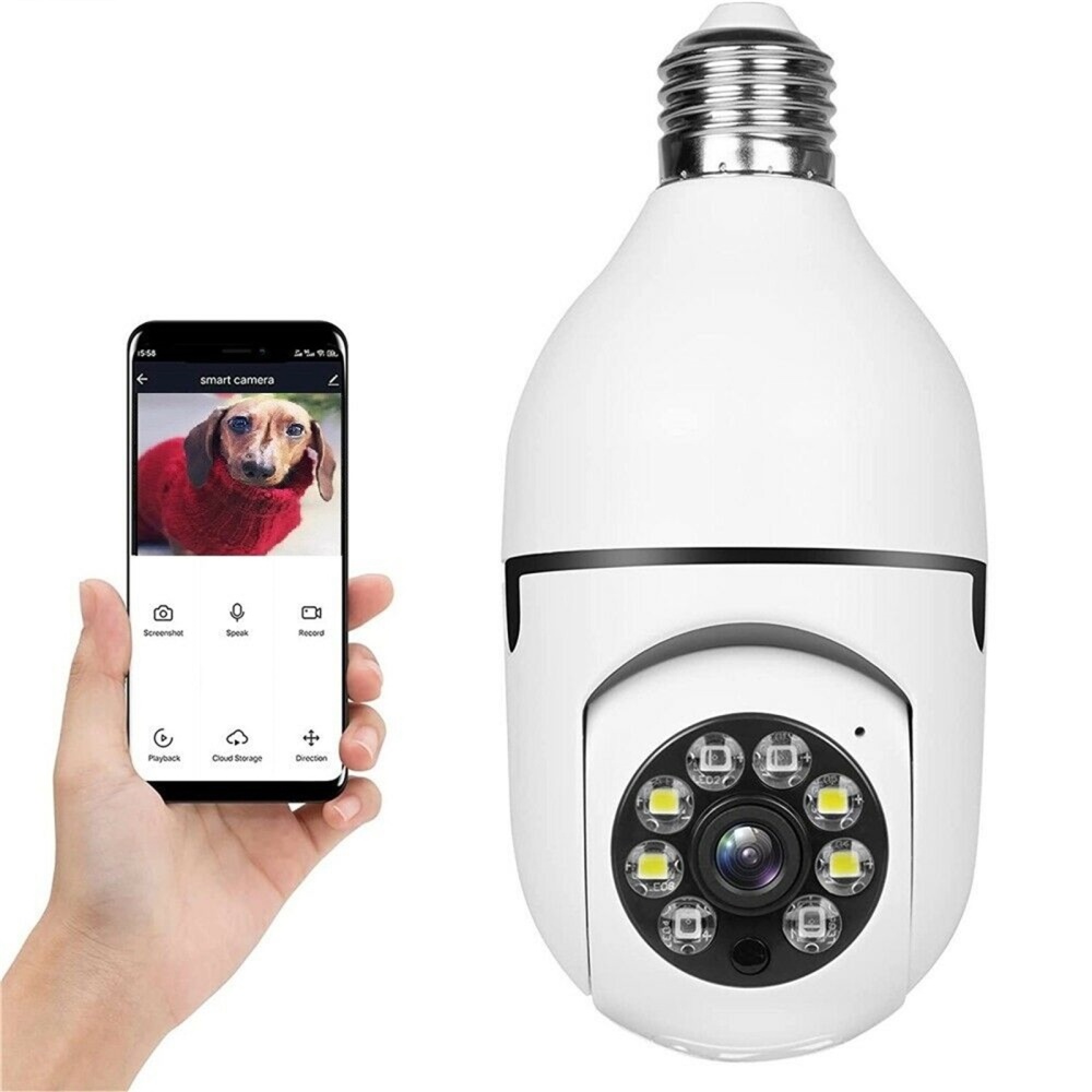 1080P IP E27 Light Bulb Camera 360 Degree Wi-fi Infrared Night Vision Smart - Image 3