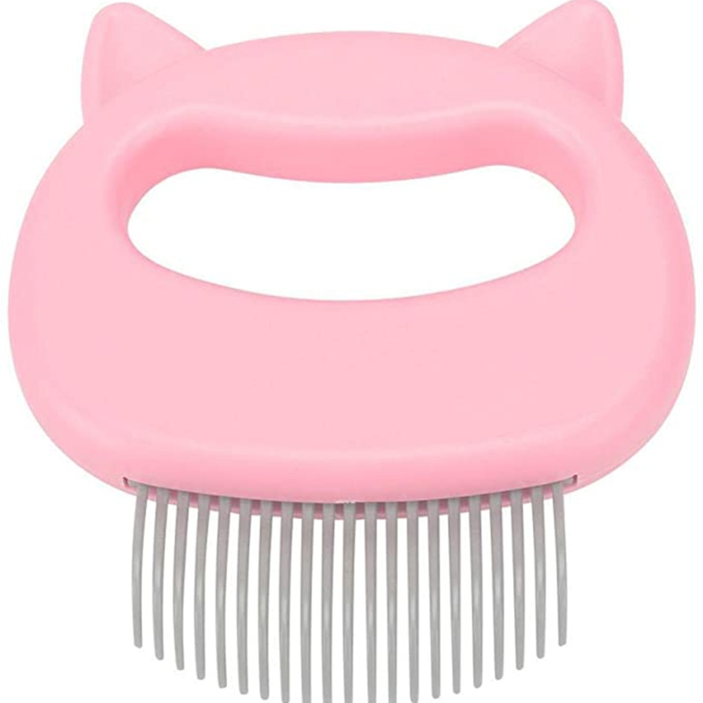 Massaging Shell Comb For Cat Dog Cleaning Brush Hair Removal Shedding Pink - Image 2