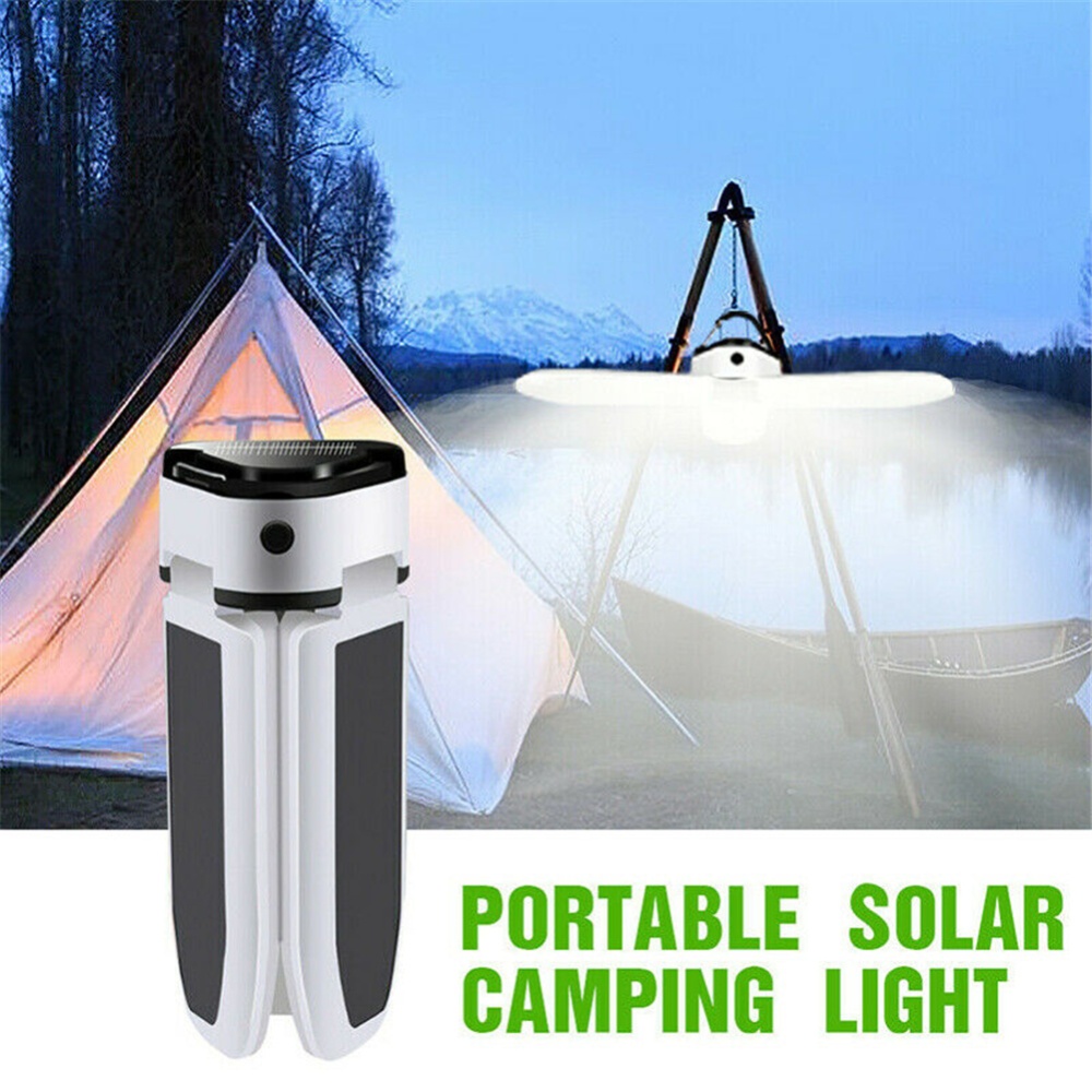 Camping Led Flashlight, Solar Rechargeable Emergency Electric Torch, Powerful Portable Foldable Lighting Lamp For Outdoor Activities model - Image 3