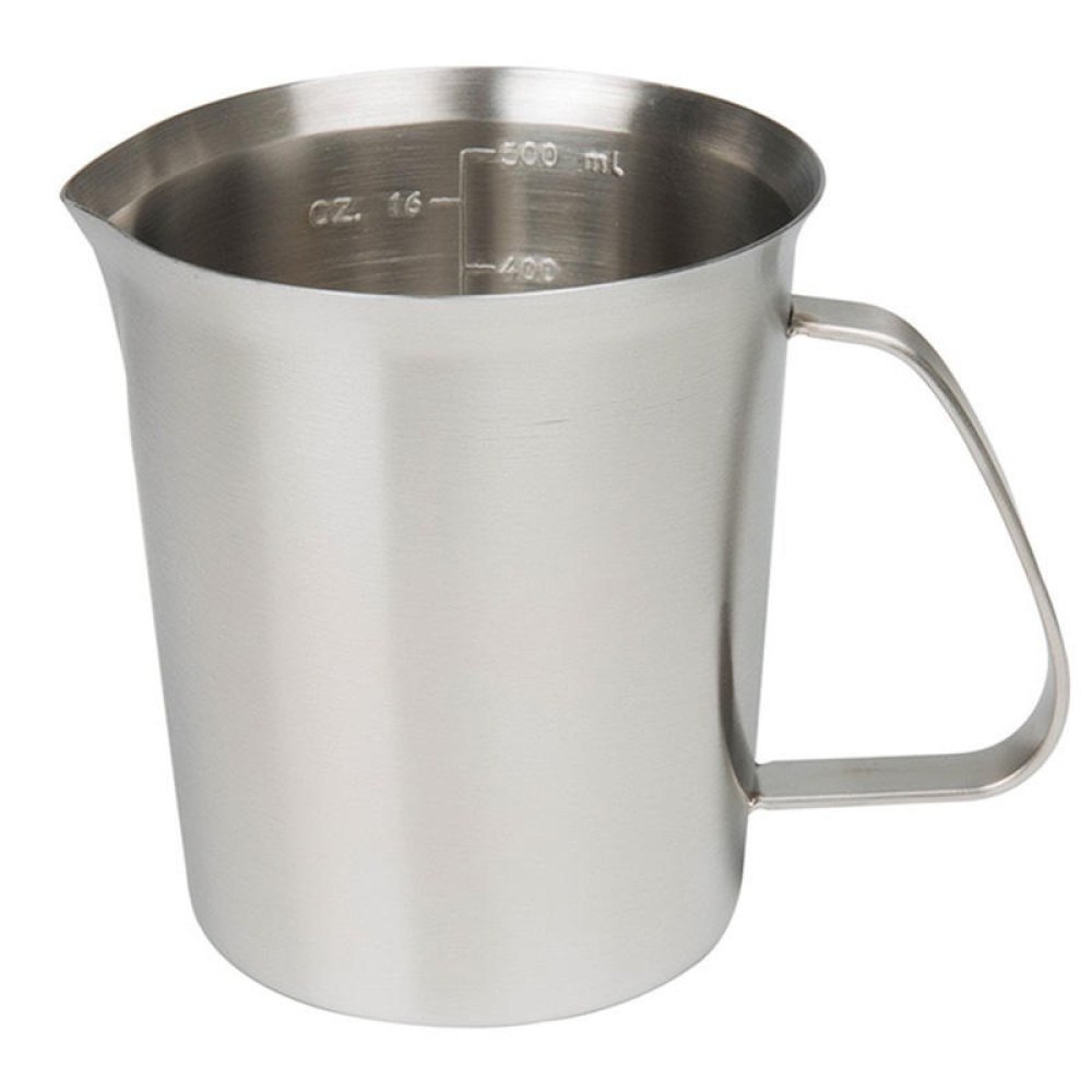 KC-MCup 18/10 Stainless Steel Measuring Cup Frothing Pitcher with Marking For Milk Froth - 1500 mL - Image 2