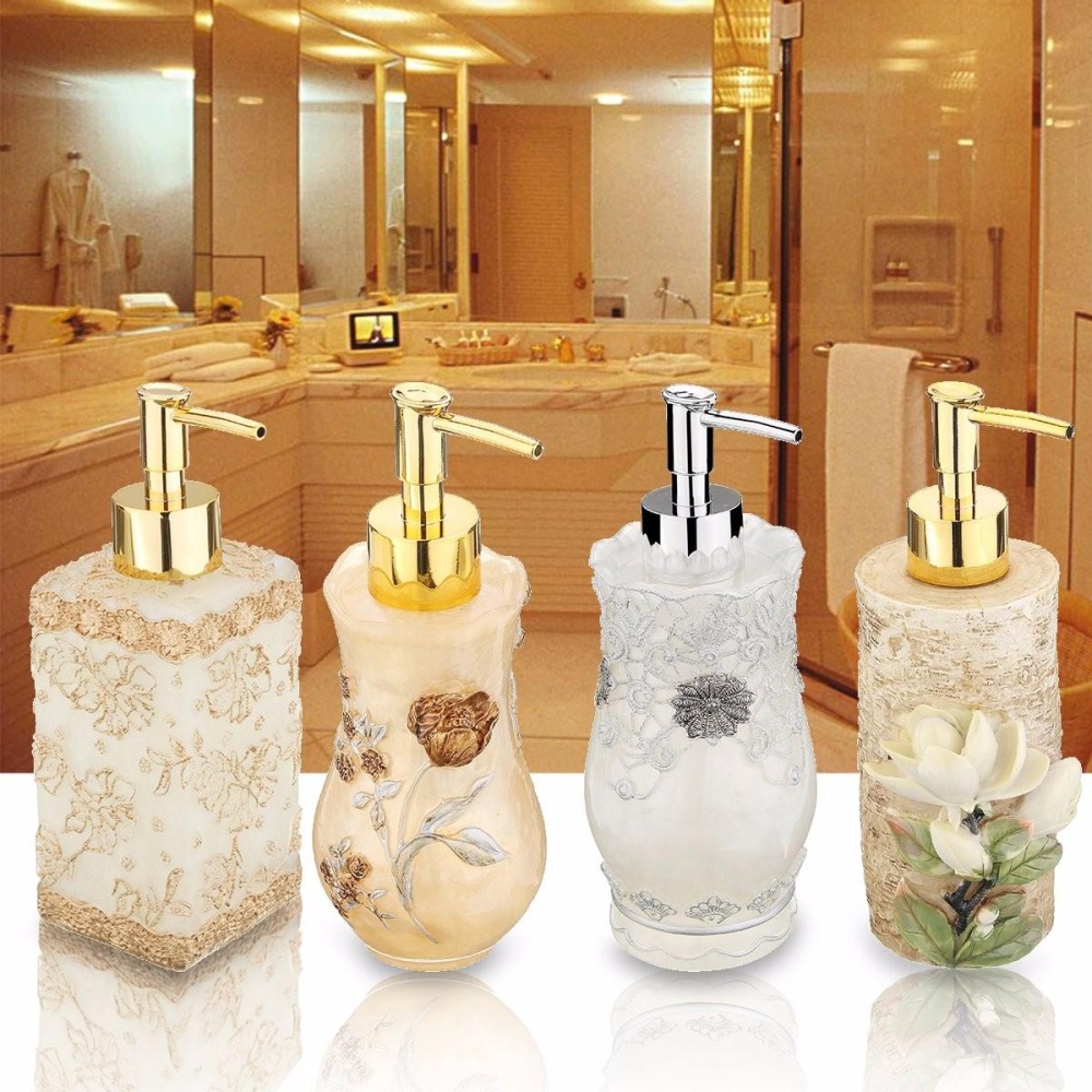 3D Resin Soap Dispenser Liquid Pump Bottles Home Office Hotel Bathroom Decor - 1 - Image 2