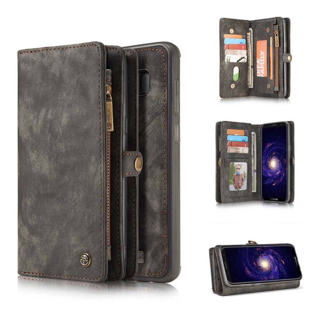 PU Leather Phone Bag Fashion Deluxe Zipper Wallet Card Cover for 5.5'' Phone Running Climbing Travel - Dark Brown