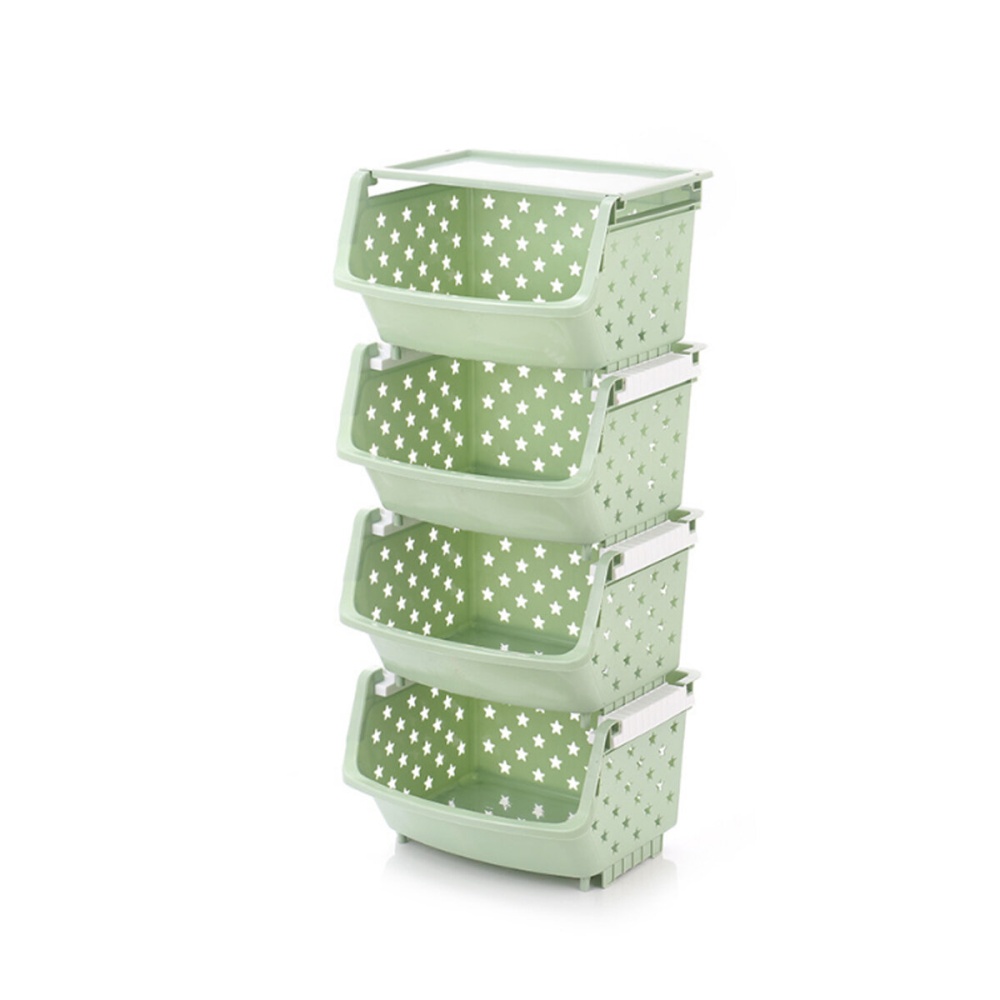 Storage Tower Kitchen Storage Rack Slide Tower Movable Assemble Plastic Bathroom Shelf Wheels - A - Image 2