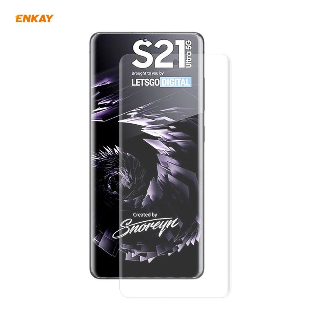 Enkay for Samsung Galaxy S21 Ultra 5G / Galaxy S21 Ultra Front Film High Definition 3D Curved Edge Hot Blending Full Coverage Anti-Scratch Soft PET S - Image 2