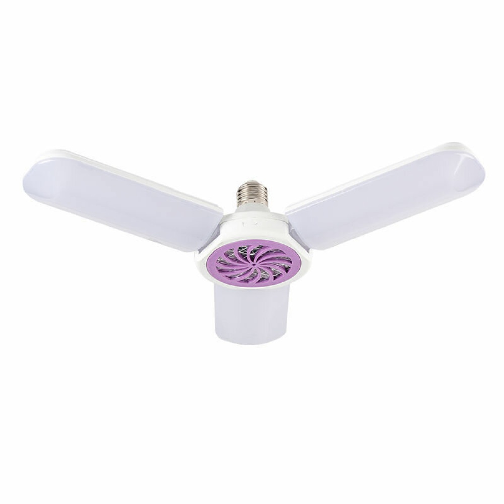 2 IN 1 Foldable LED Mosquito Killer Lamp Mute Violet 3 Leaf Lamp Mosquito Trap Wide-angle Lighting Mosquito Killer - Image 2