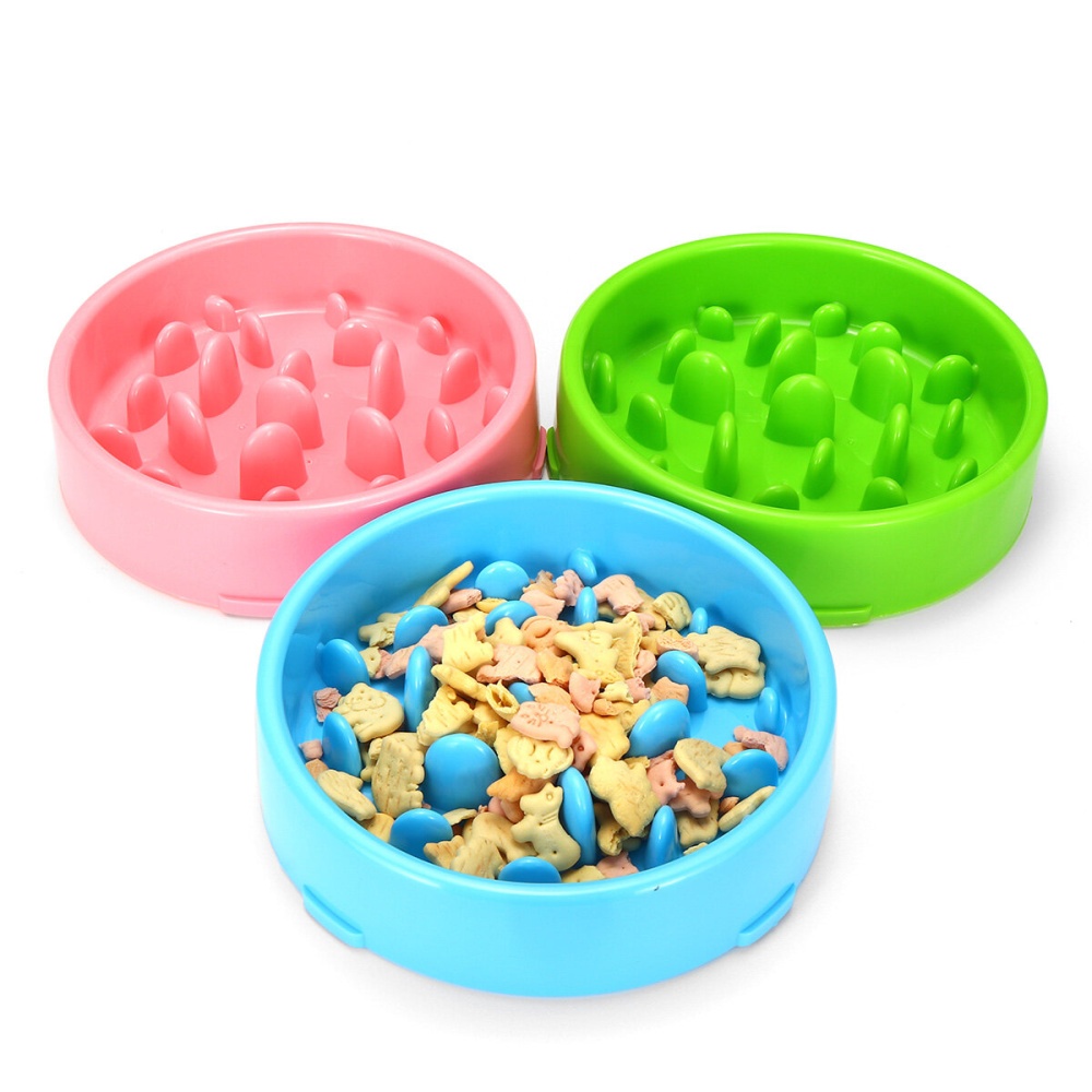 Dog Feeder Slow Eating Pet Bowl Non-Toxic Preventing Choking Healthy Design Bowl Cat Dog Supplies - Blue - Image 2