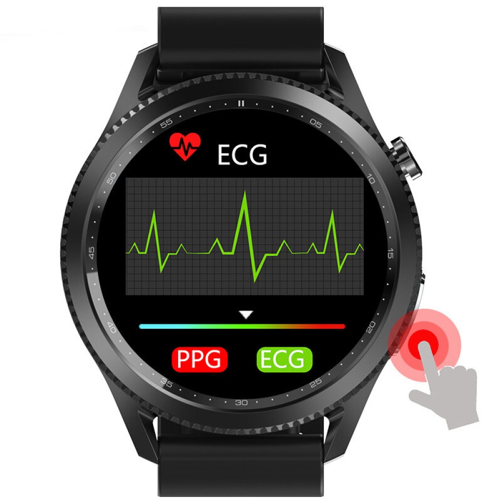 North Edge E102 1.28 inch Full-Touch Screen ECG Monitor Heart Rate Blood Pressure SpO2 Body Temperature Measurement IP67 Waterproof 230mAh Smart Watc - Image 2