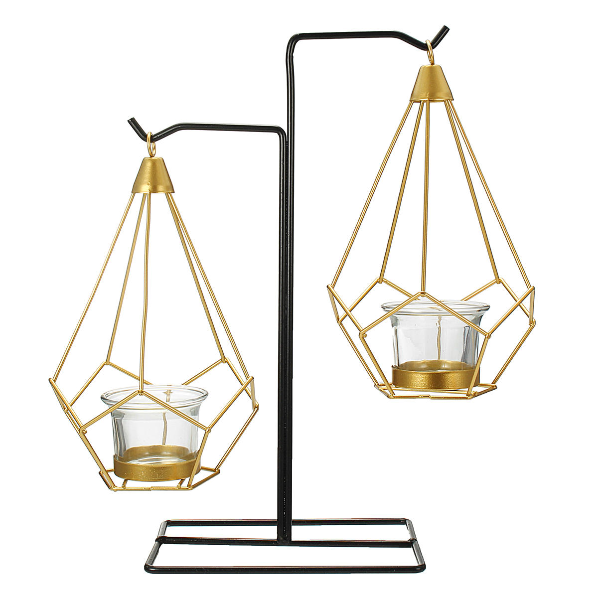 Creative Nordic Style Light Luxury Candle Holder Table Romantic Wedding Decor Crafts Storage - C