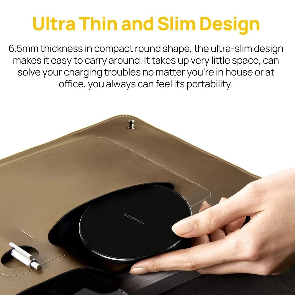 Ulefone UF005 15W Qi Wireless Charger Fast Wireless Charging Pad For Qi-enabled Smart Phones For Ulefone Power Armor 13 Armor 12 5G For iPhone 13 Pro - Image 2