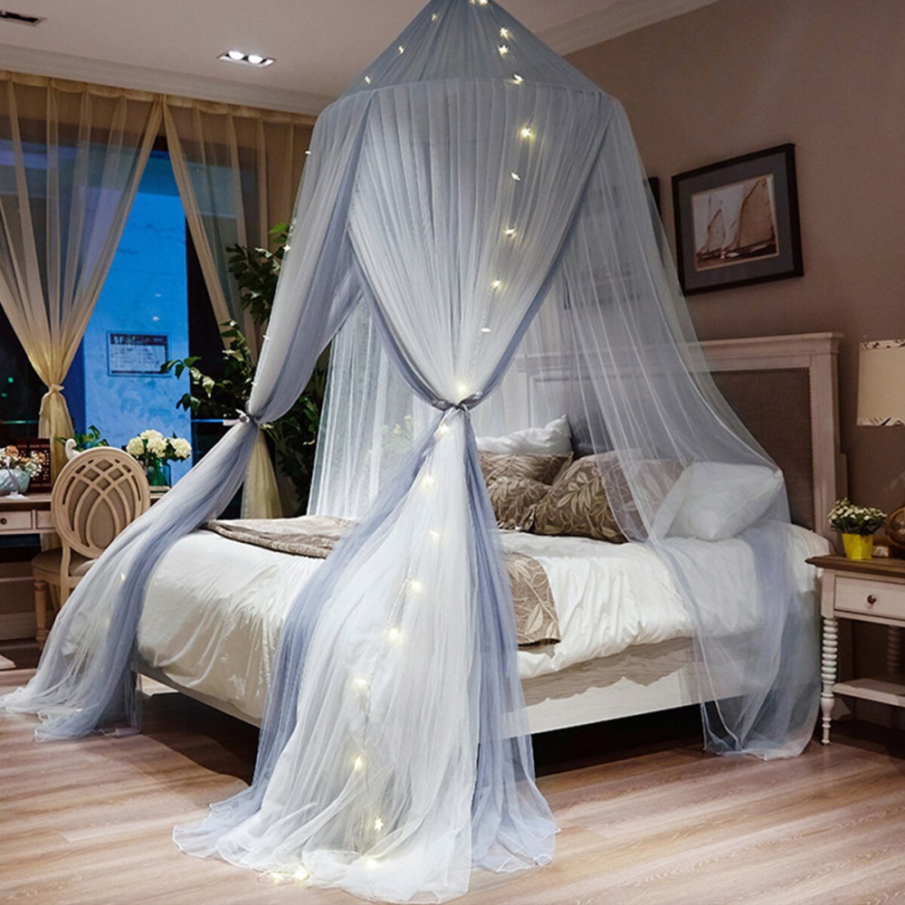 Ceiling-Mounted Mosquito Net Free Installation Home Dome Foldable Bed Canopy - Type A