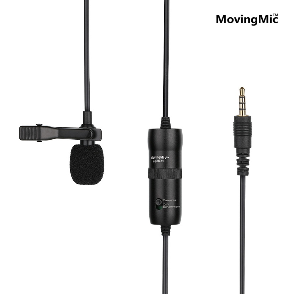 Clip-on Collar Condenser Microphone Handsfree Lapel Mic for Smartphone Canon DSLR Camera PC Laptop black - Image 2