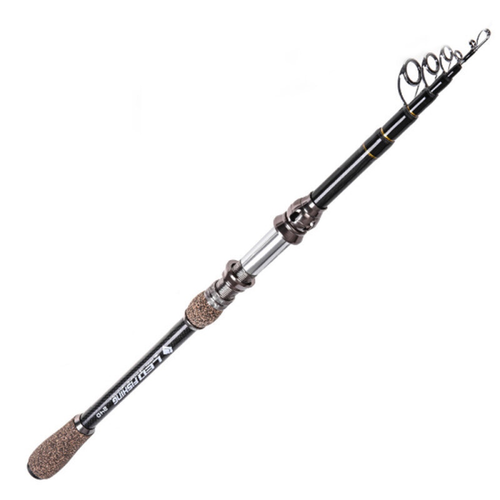 LEO Carbon Fiber 1.8/2.1/2.4/2.7m Fishing Rod Handle Fishing Pole Travel Portable Telescopic Fishing - 1.8M